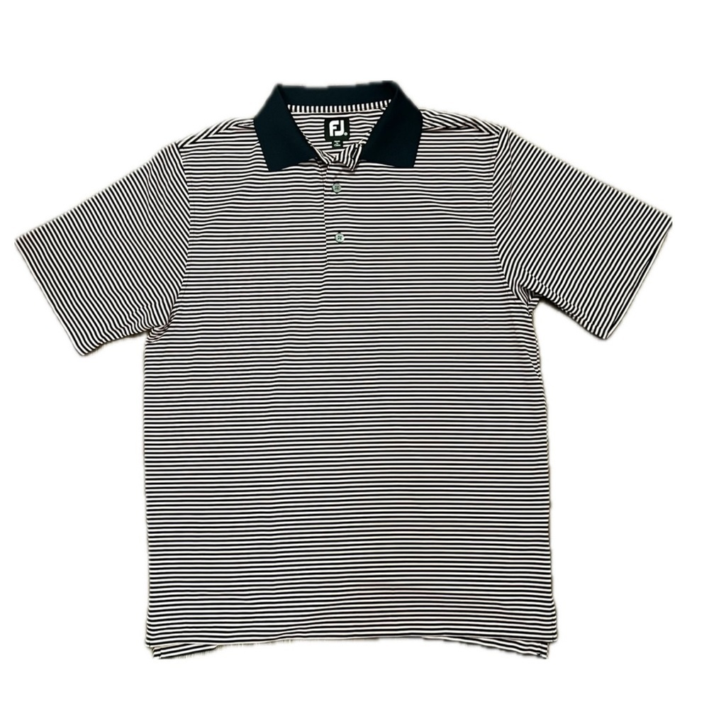 fj pink black golf polo short sleeves striped collared pleasant Valley PV LR
